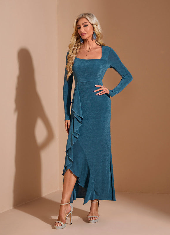 Robe Asymétrique À Volants - gallery 5