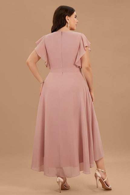 Robe Asymétrique Fluide Vert Pâle - gallery 8