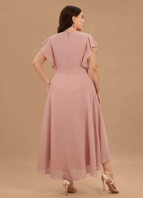 Robe Asymétrique Fluide Vert Pâle - gallery 8