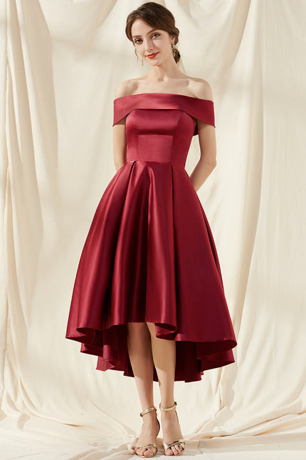 Robe Asymétrique Soirée Bordeaux - gallery 2