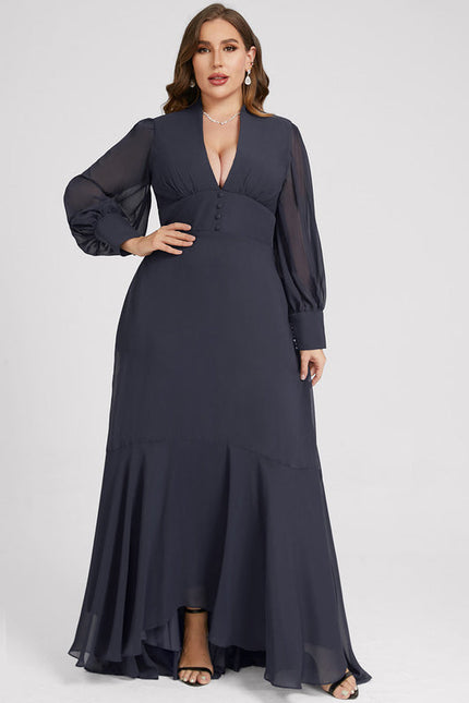 Robe Bleu Marine Asymetrique - gallery 9