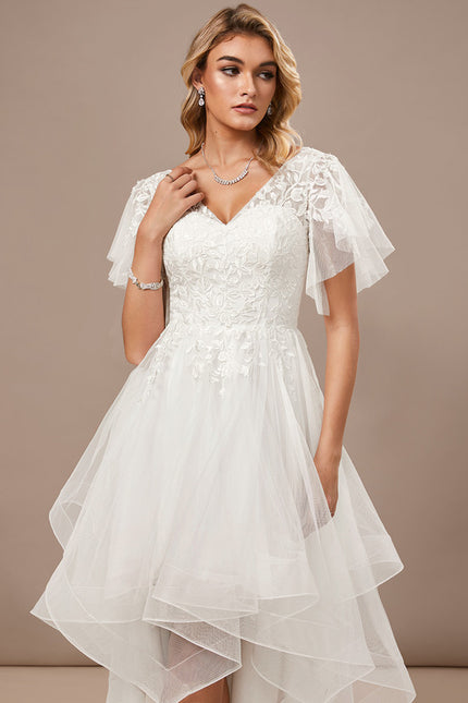 Robe Asymétrique Tulle Élégante - gallery 4