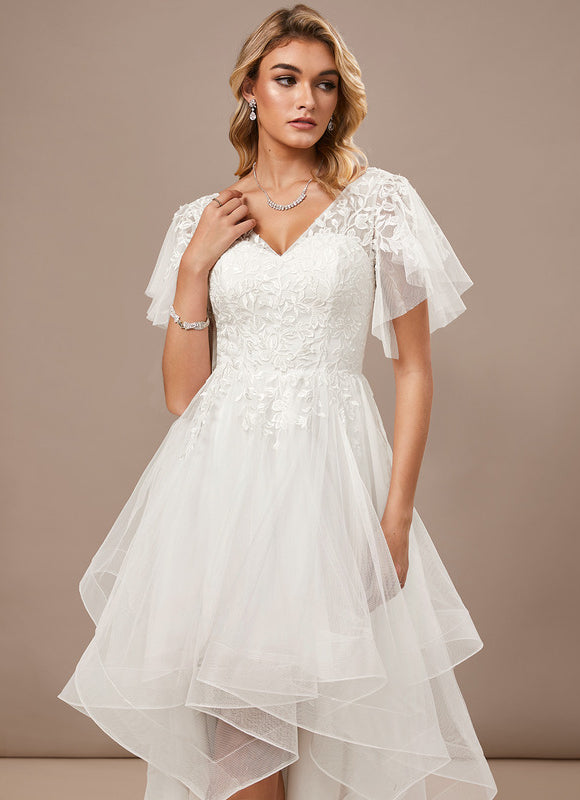 Robe Asymétrique Tulle Élégante - gallery 4