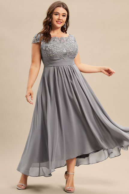 Robe Asymétrique Illusion Grise - gallery 5
