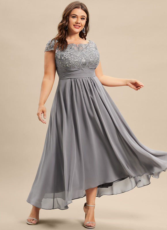 Robe Asymétrique Illusion Grise - gallery 5
