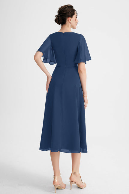 Robe Asymétrique Fluide Vert Pâle - gallery 1