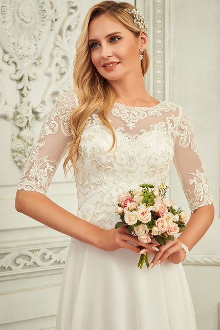 Robe Asymétrique Nuptiale Scintillante - gallery 6