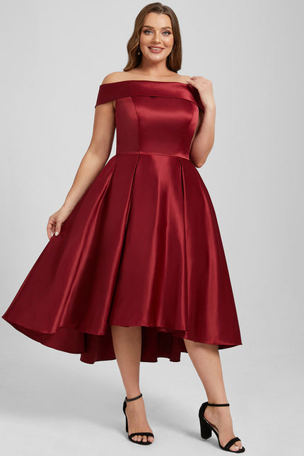 Robe Asymétrique Soirée Bordeaux - gallery 7