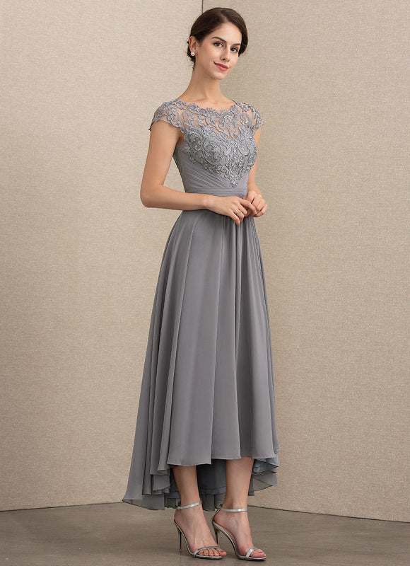 Robe Asymétrique Illusion Grise - gallery 1