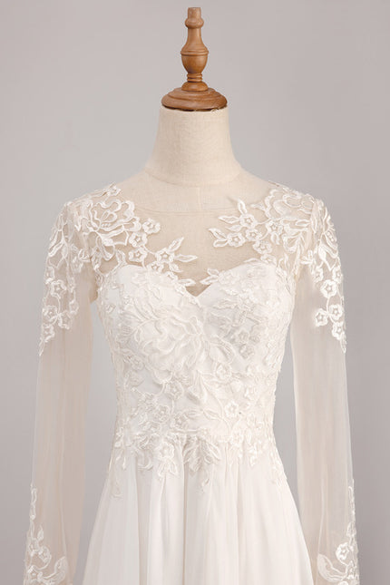 Robe Asymétrique En Dentelle Délicate - gallery 5