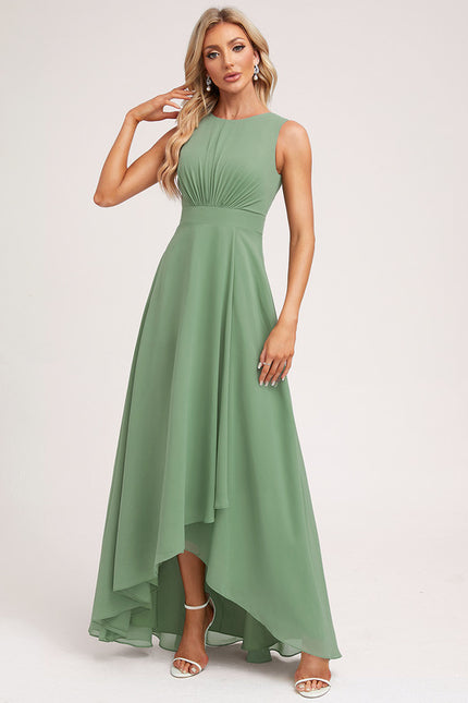 Robe Asymétrique Fluide Vert Émeraude - gallery 1
