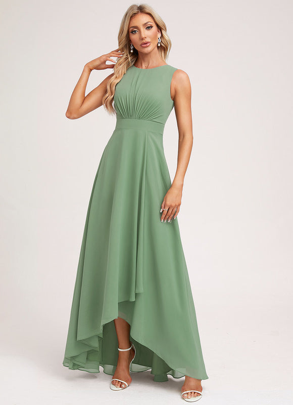 Robe Asymétrique Fluide Vert Émeraude - gallery 1