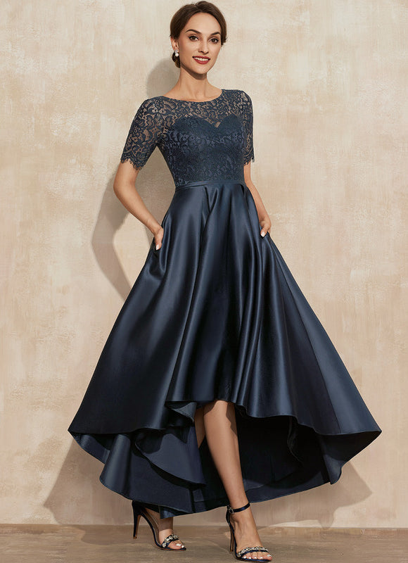 Robe Asymétrique Satin Chic