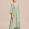 Robe Asymetrique Vert D'Eau