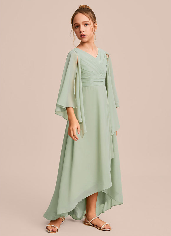 Robe Asymetrique Vert D'Eau