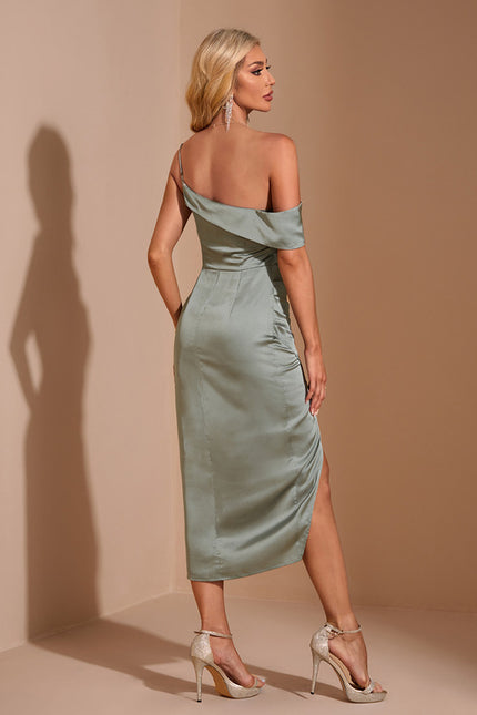 Robe Asymétrique Satin Élégance - gallery 1