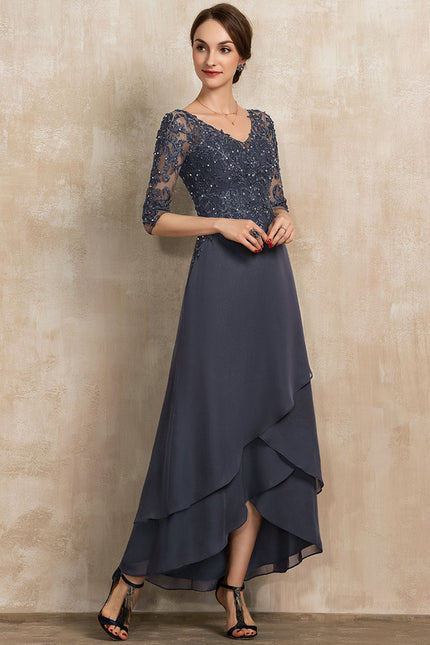 Robe Asymétrique Chasuble Perlée - gallery 3
