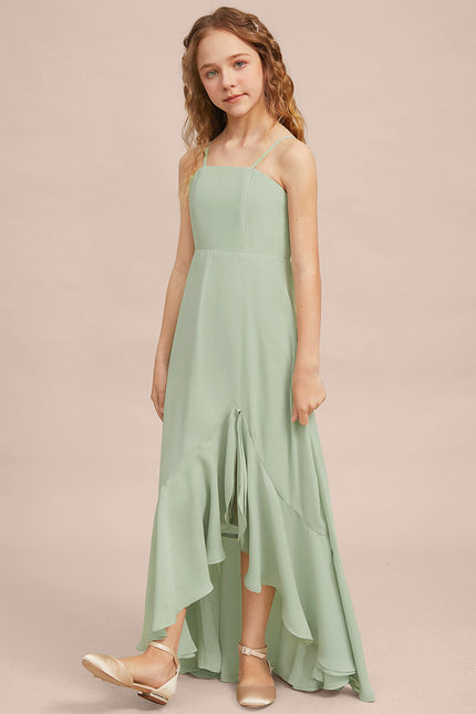 Robe Asymétrique Évasée Vert Deau - gallery 3