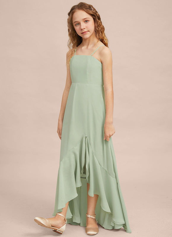 Robe Asymétrique Évasée Vert Deau - gallery 3