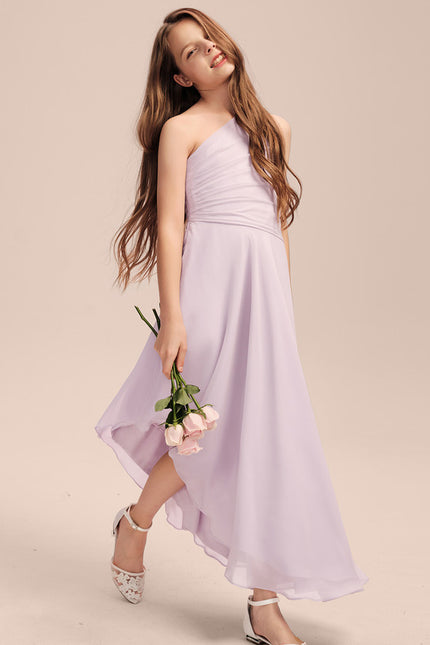 Robe Asymétrique Mousseline Lavande - gallery 1