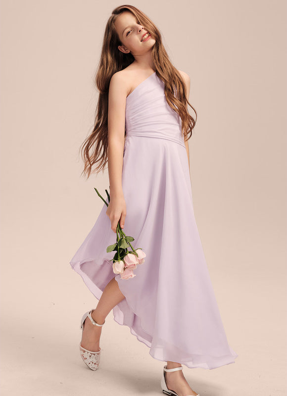 Robe Asymétrique Mousseline Lavande - gallery 1