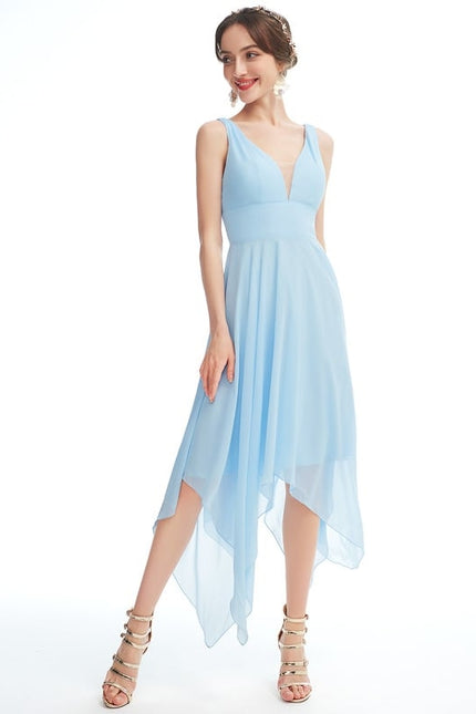 Robe Asymétrique Fluide Vert Pâle - gallery 1