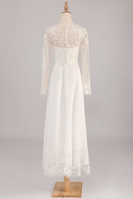 Robe Asymétrique En Dentelle Délicate - gallery 4