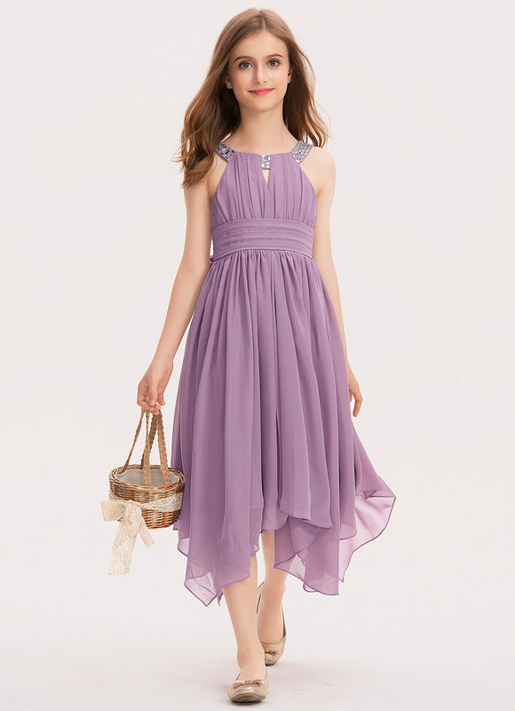 Robe Asymétrique Lavande Élégante - gallery 1