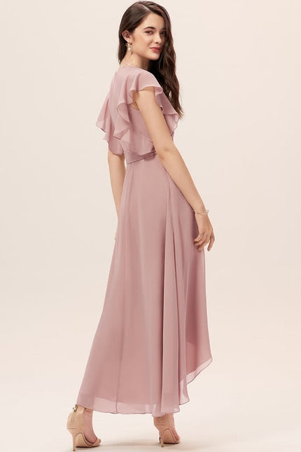 Robe Asymétrique Fluide Vert Pâle - gallery 2