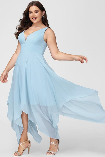 Robe Asymétrique Fluide Vert Pâle - gallery 9