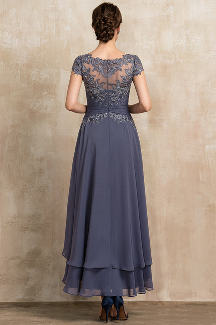 Robe Asymétrique Mousseline Perlée - gallery 4
