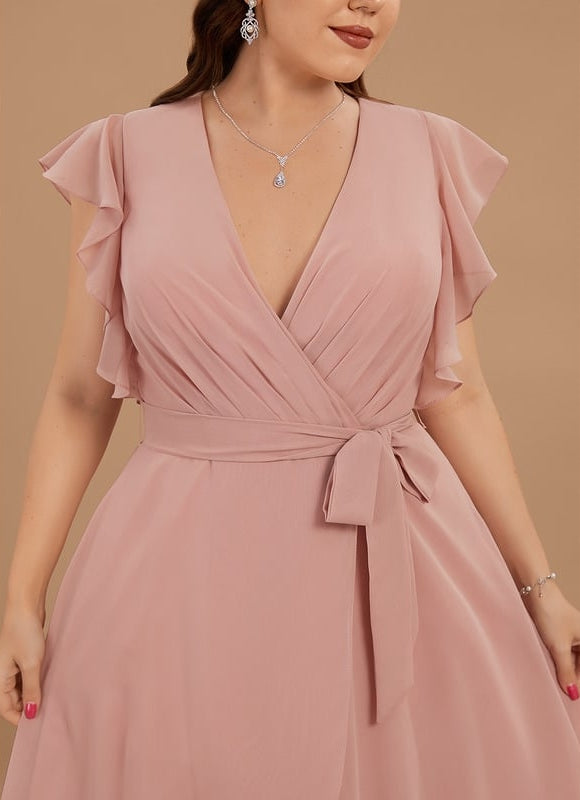 Robe Asymétrique Fluide Vert Pâle - gallery 6