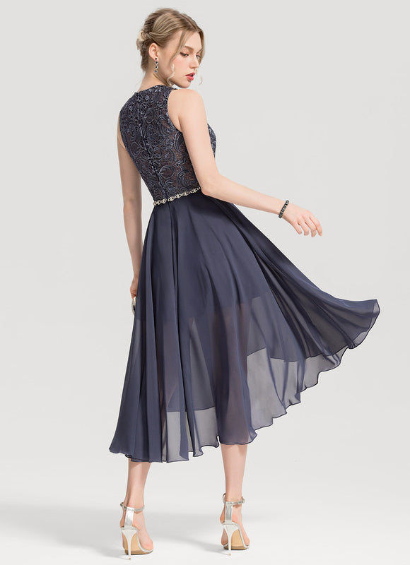 Robe Asymétrique Mousseline Chic - gallery 5