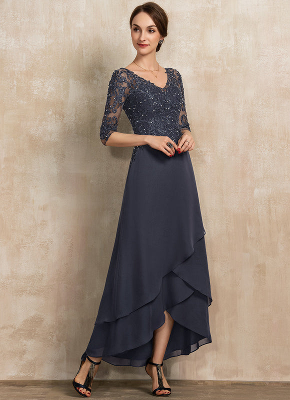 Robe Asymétrique Chasuble Perlée - gallery 6