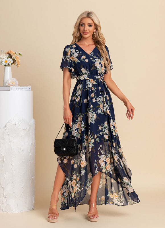 Robe Asymétrique Maxi Vaporeuse - gallery 2
