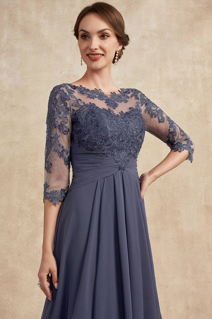 Robe Asymétrique Dentelle Lavande - gallery 7