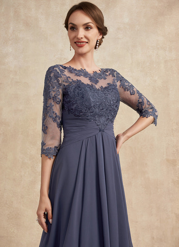 Robe Asymétrique Dentelle Lavande - gallery 7