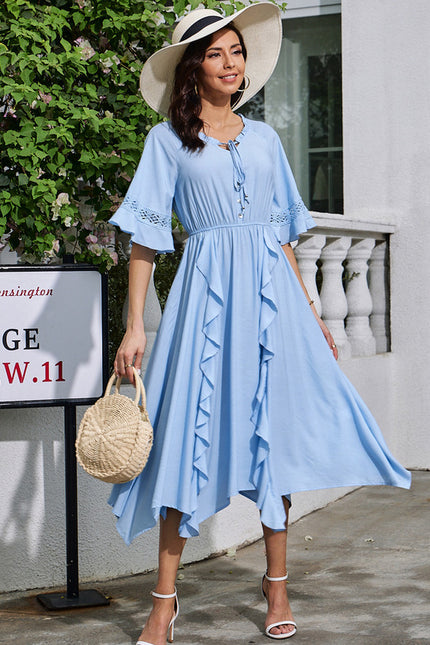 Robe A Volant Asymetrique - gallery 3