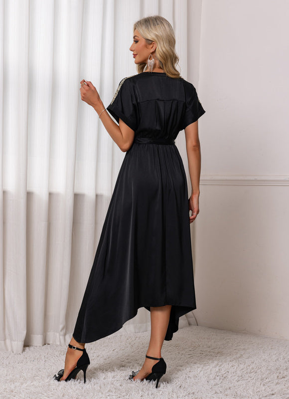 Robe Asymétrique Noire Chic - gallery 1