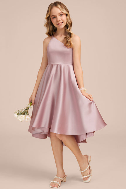Robe Asymétrique Satin Lilas - gallery 1