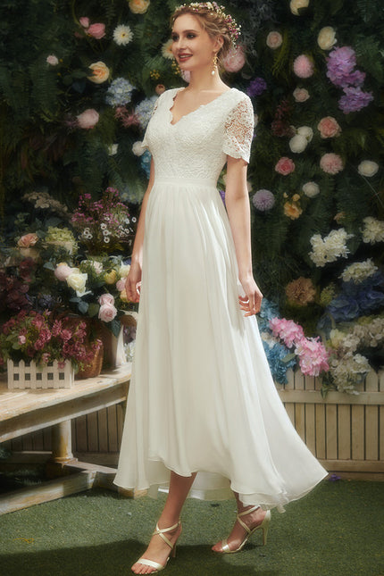 Robe Asymétrique Élégante Dentelle - gallery 4