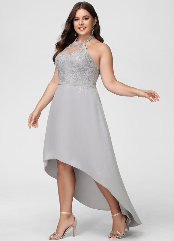 Robe Asymétrique Dentelle Couture - gallery 6