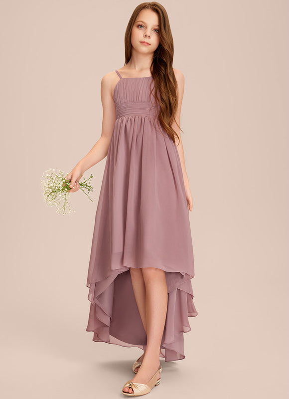 Robe Asymétrique Évasée Vert Deau - gallery 5