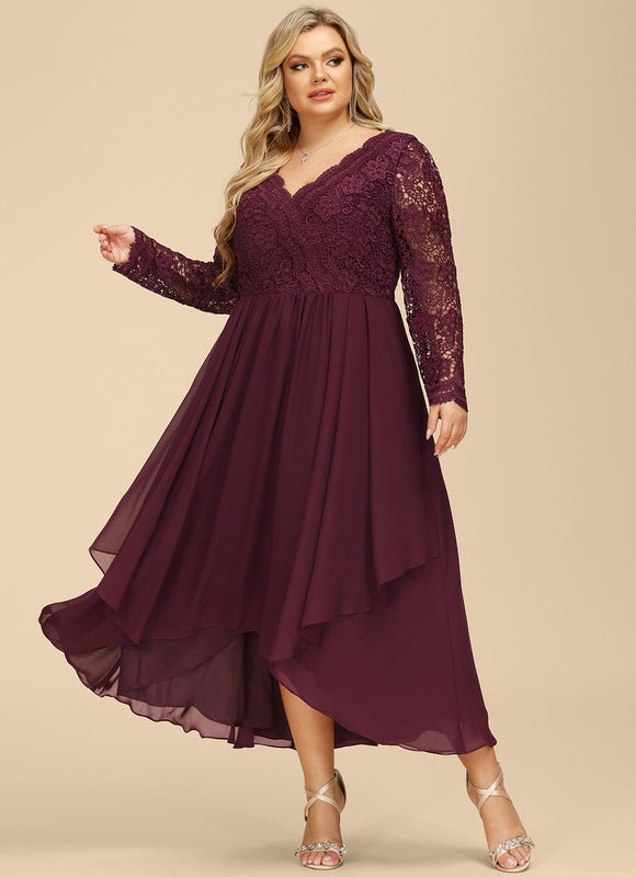 Robe Asymétrique Mousseline Fleurie - gallery 7