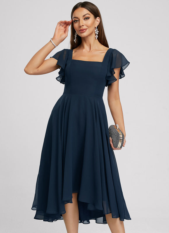 Robe Asymétrique Fluide Chic - gallery 1