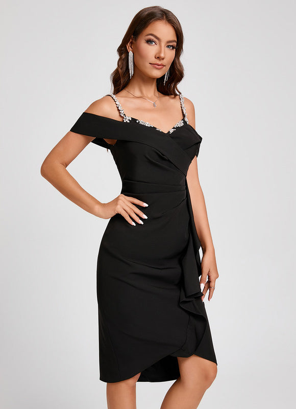 Robe Asymétrique Crêpe Chic - gallery 4