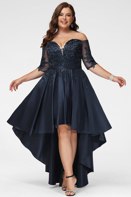 Robe Asymétrique Élégance Marine - gallery 5
