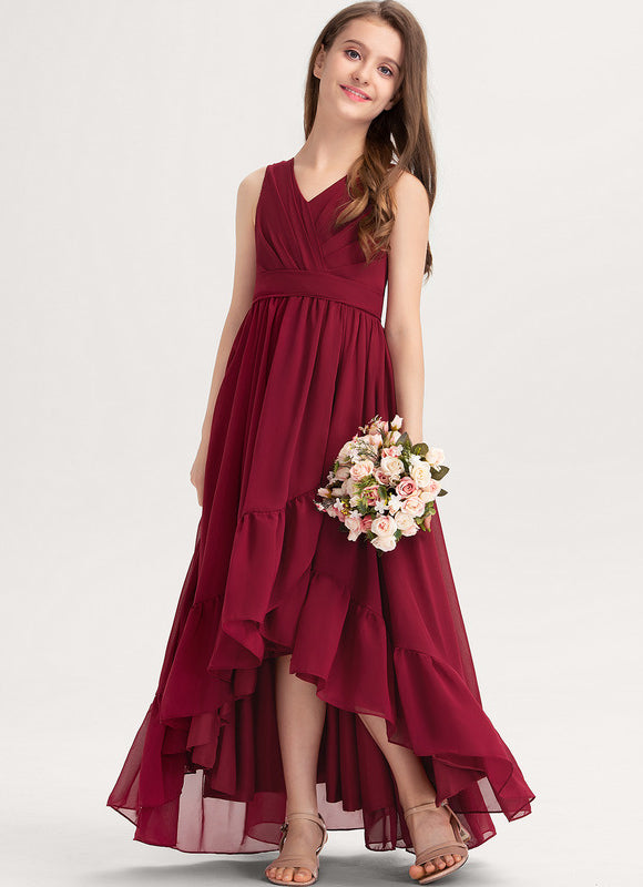 Robe Asymétrique Bourgogne Élégante - gallery 1