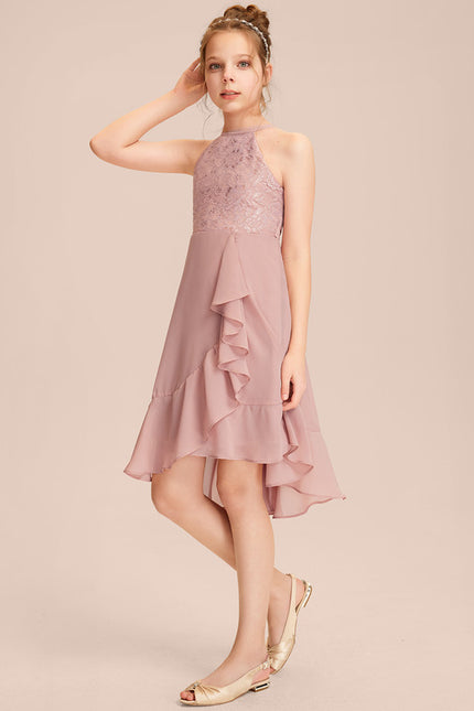Robe Asymétrique Rose Légère - gallery 1