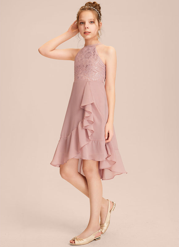 Robe Asymétrique Rose Légère - gallery 1